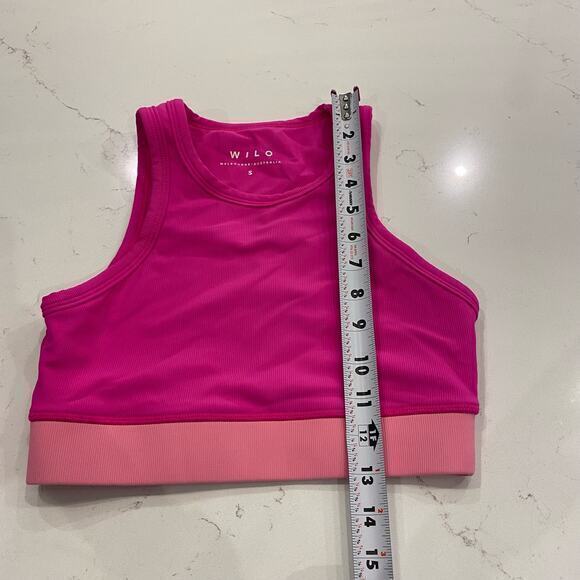 Wilo The Label Hot Pink Workout Tank Top Crop‎ Top size small - Picture 6 of 6